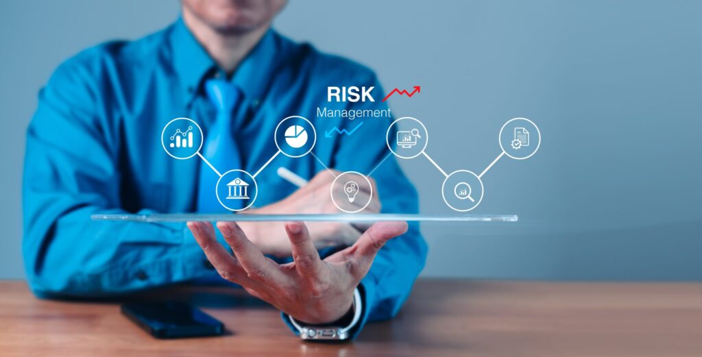 男性がリスクを支えているイメージ